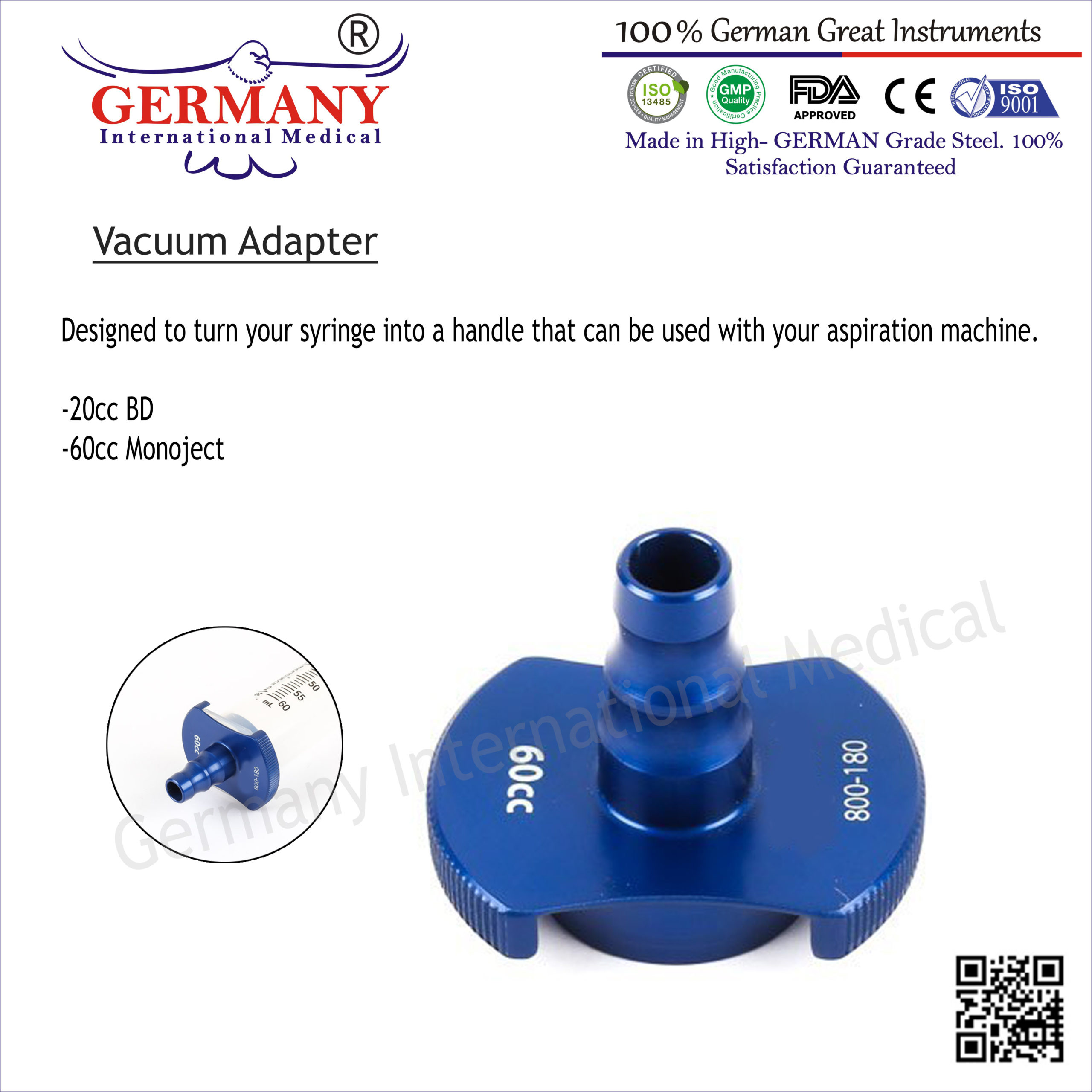 Vacuum Adapter - Germany Medical